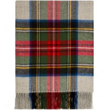 Stewart Silver Dress Tartan Lambswool Serape